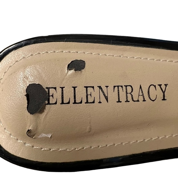 Ellen Tracy Keeffe Open Toe Slingback Wedges 8M - Picture 8 of 9